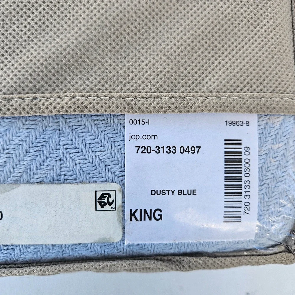 Royal Velvet Pure Perfection Egyptian Cotton King Blanket Dusty Blue 108x96 NIP